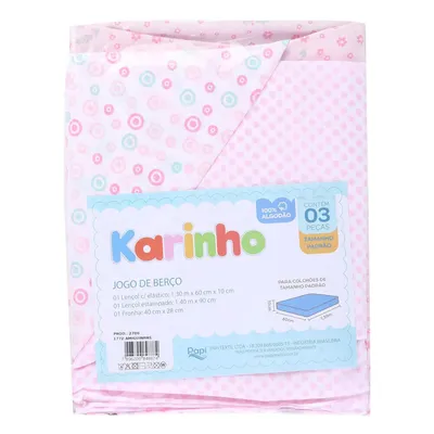 Jogo De Berço Padrão Papi Karinho Amiguinhas - 03 Peças