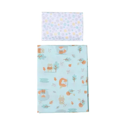 Jogo De Berço Papi Karinho Estampa Bosque - 02 Peças Jogo De Berço Papi Karinho Estampa Bosque - 02 Peças