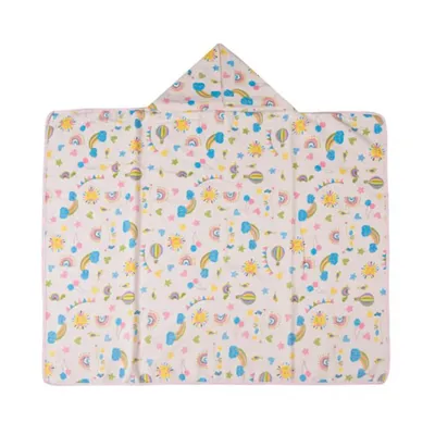 Toalha Forrada Papi Karinho Capuz Estampa Solzinho Toalha Forrada Papi Karinho Capuz Estampa Solzinho