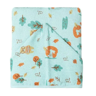 Toalha Felpuda Papi Karinho Capuz Estampa Bosque Toalha Felpuda Papi Karinho Capuz Estampa Bosque