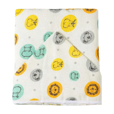 Toalha Felpuda Papi Karinho Capuz Estampa Amiguinhos