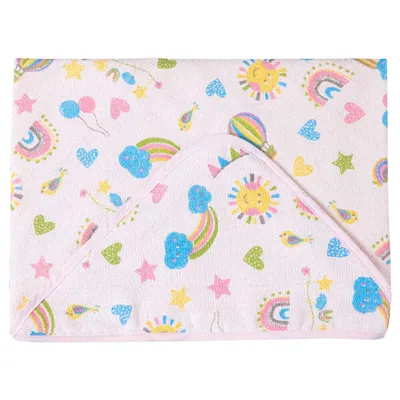 Toalha Forrada Papizinha Karinho Capuz Estampa Solzinho Toalha Forrada Papizinha Karinho Capuz Estampa Solzinho