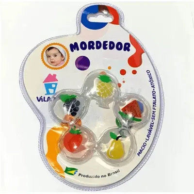 Mordedor de Água Vila Toy Estampa Frutas Mordedor de Água Vila Toy Estampa Frutas