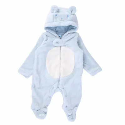 Macacão Longo Tip Top Ursinho Capuz Com Orelhinhas