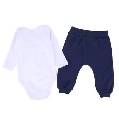 Conjunto Bebê Dengos E Cia Estampa Hello - 03 Peças