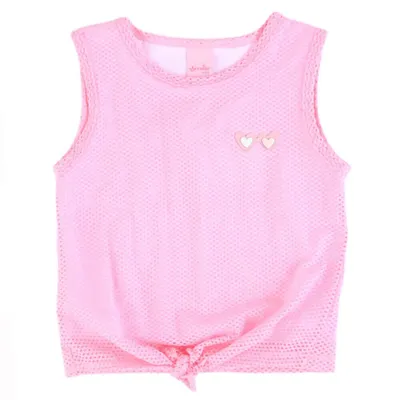 Conjunto Infantil Color Mini Regata Com Nó + Shots Saia Conjunto Infantil Color Mini Regata Com Nó + Shots Saia