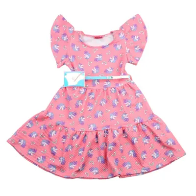 Vestido Infantil Kookabu Estampa Unicórnio Com Bolsinha Vestido Infantil Kookabu Estampa Unicórnio Com Bolsinha