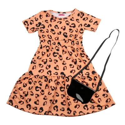 Vestido Infantil Kookabu Estampa Oncinha Com Bolsa Vestido Infantil Kookabu Estampa Oncinha Com Bolsa