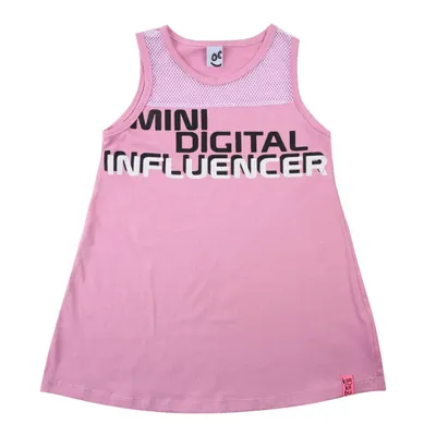 Vestido Infantil Kookabu Duas Cores Estampa Influencer Vestido Infantil Kookabu Duas Cores Estampa Influencer