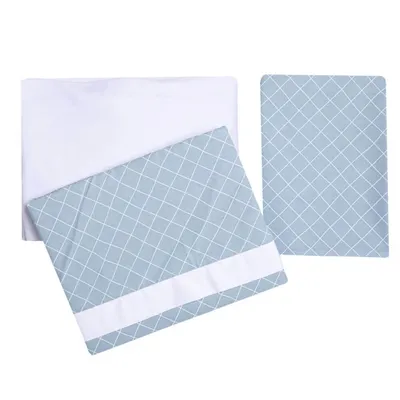 Jogo Lençol De Berço Americano Papi Friends Losango - 03 Peças