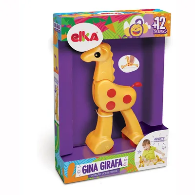 Brinquedo Infantil Elka Gina Girafa Coleção Corre-Corre Brinquedo Infantil Elka Gina Girafa Coleção Corre-Corre