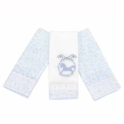 Kit Pano De Boca Minasrey Loupiot Clean Bordado - 03 Peças