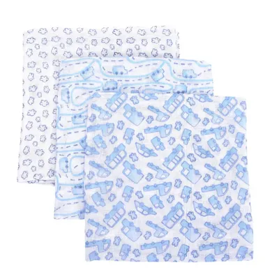 Kit Fralda De Pano Minasrey Composê Carro - 03 Peças Kit Fralda De Pano Minasrey Composê Carro - 03 Peças