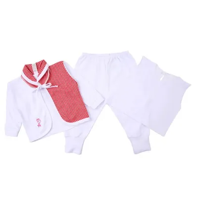 Pagão Chumbinho Baby Detalhe Xadrez E Bordado - 03 Peças