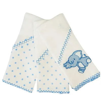 Kit Pano de Boca Bebê Teciclean Bordado Elefante - 03 Peças Kit Pano de Boca Bebê Teciclean Bordado Elefante - 03 Peças