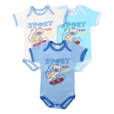 Kit Body Manga Curta Bebê Sonekinha Estampado - 03 Peças Kit Body Manga Curta Bebê Sonekinha Estampado - 03 Peças