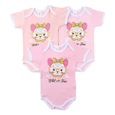 Kit Body Manga Curta Bebê Sonekinha Estampado - 03 Peças Kit Body Manga Curta Bebê Sonekinha Estampado - 03 Peças