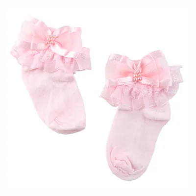Meia Infantil Baby Kids Detalhe Laço