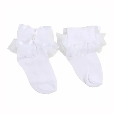Meia Infantil Baby Kids Detalhe Laço Meia Infantil Baby Kids Detalhe Laço