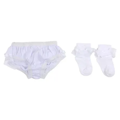 Kit Calcinha Infantil Baby Kids Com Meia Kit Calcinha Infantil Baby Kids Com Meia