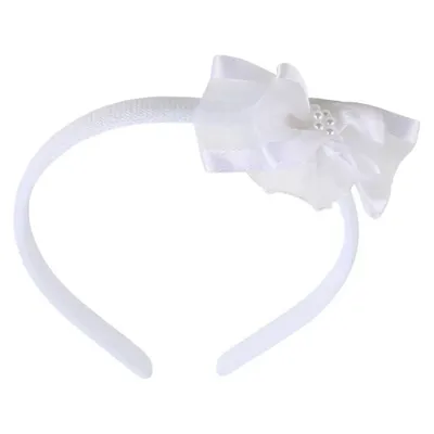 Kit Meia Baby Kids Com Tiara Voal E Aplique De Laço Kit Meia Baby Kids Com Tiara Voal E Aplique De Laço
