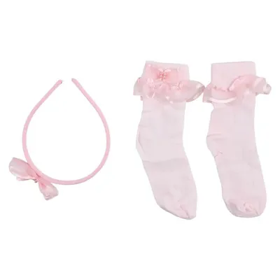 Kit Meia Infantil Baby Kids Com Tiara - 2 Peças Kit Meia Infantil Baby Kids Com Tiara - 2 Peças
