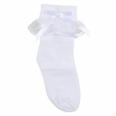 Meia Festa Infantil Baby Kids Detalhe Pérola