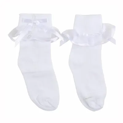 Meia Festa Infantil Baby Kids Detalhe Pérola