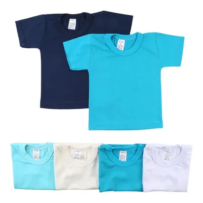 Kit Camiseta Bebê KDK Lisa - 06 Peças Kit Camiseta Bebê KDK Lisa - 06 Peças