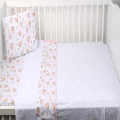 Kit Jogo De Berço Americano Din Don Princesa - 03 Peças Kit Jogo De Berço Americano Din Don Princesa - 03 Peças