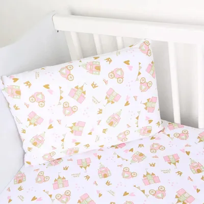 Kit Jogo De Berço Americano Din Don Princesa - 03 Peças Kit Jogo De Berço Americano Din Don Princesa - 03 Peças