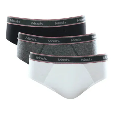 Kit Cueca Slip Mash Elástico Bordado - 03 Peças