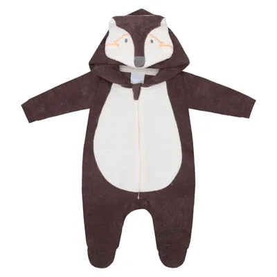 Macacão Longo Bebê Miniclo Capuz De Raposa