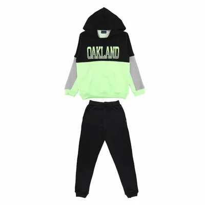 Conjunto Juvenil Vrasalon Blusão Estampa Oakland + Calça Jogger Conjunto Juvenil Vrasalon Blusão Estampa Oakland + Calça Jogger