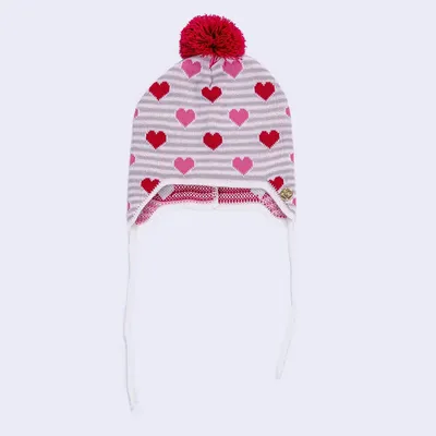 Touca Bebê Everly Acrílica Detalhe Coração Touca Bebê Everly Acrílica Detalhe Coração