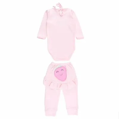 Conjunto Bebê Estilinho Body Bordado + Calça Bordada No Bumbum