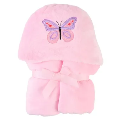 Cobertor Microfibra Baby Gijo Bordado Borboleta Com Capuz Cobertor Microfibra Baby Gijo Bordado Borboleta Com Capuz