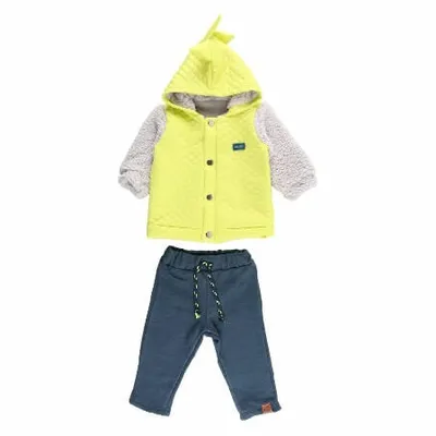 Conjunto Bebê Aconchego Casaco Dino Com Capuz E Calça Conjunto Bebê Aconchego Casaco Dino Com Capuz E Calça