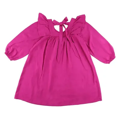 Vestido Infantil Kookabu Manga Longa Babado Nos Ombros Vestido Infantil Kookabu Manga Longa Babado Nos Ombros