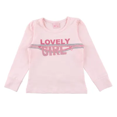 Blusa Manga Longa Infantil Color Mini Estampa Lovely Girl
