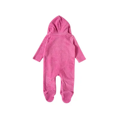 Macacão Longo Bebê Tip Top De Pelinhos Com Capuz De Ursa