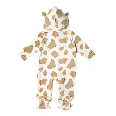 Macacão Longo Bebê Tip Top De Pelinhos Com Capuz De Girafa Macacão Longo Bebê Tip Top De Pelinhos Com Capuz De Girafa