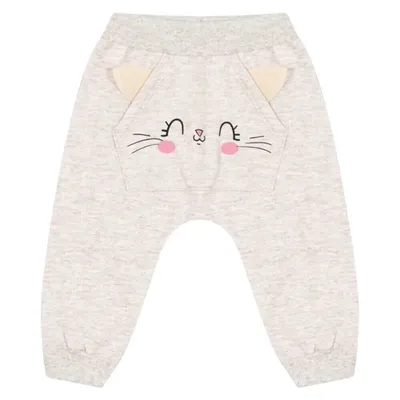 Calça Duzizo Bebê Moletom Aplicação Gatinho