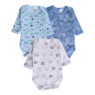 Kit Body Manga Longa Bebê Klub Kids Safari - 03 Peças Kit Body Manga Longa Bebê Klub Kids Safari - 03 Peças