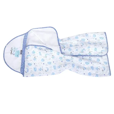 Toalha De Banho Felpa Minasrey Capuz Redondo Alvinha Cloud