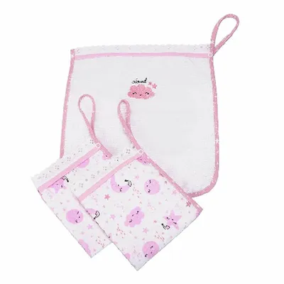 Kit Pano De Boca Felpa Minasrey Alvinha Cloud - 03 Unidades Kit Pano De Boca Felpa Minasrey Alvinha Cloud - 03 Unidades