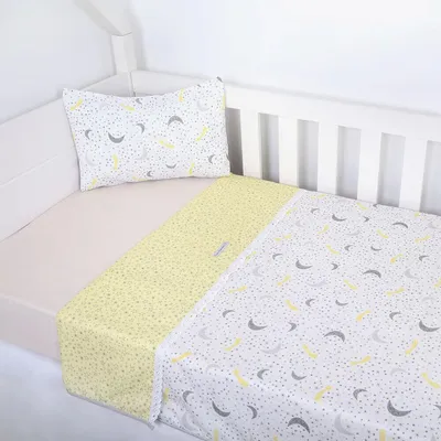 Kit Jogo De Berço Minasrey Cia Do Neném Estrelas- 03 Peças