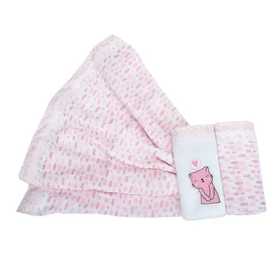 Kit Fralda Minasrey Cia Do Neném Classic Gata - 03 Peças