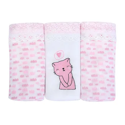 Kit Fralda Minasrey Cia Do Neném Classic Gata - 03 Peças