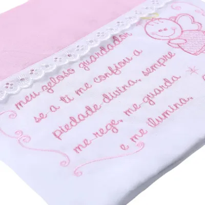 Toalha De Banho Fralda Bordada Minasrey Bebê Anjo